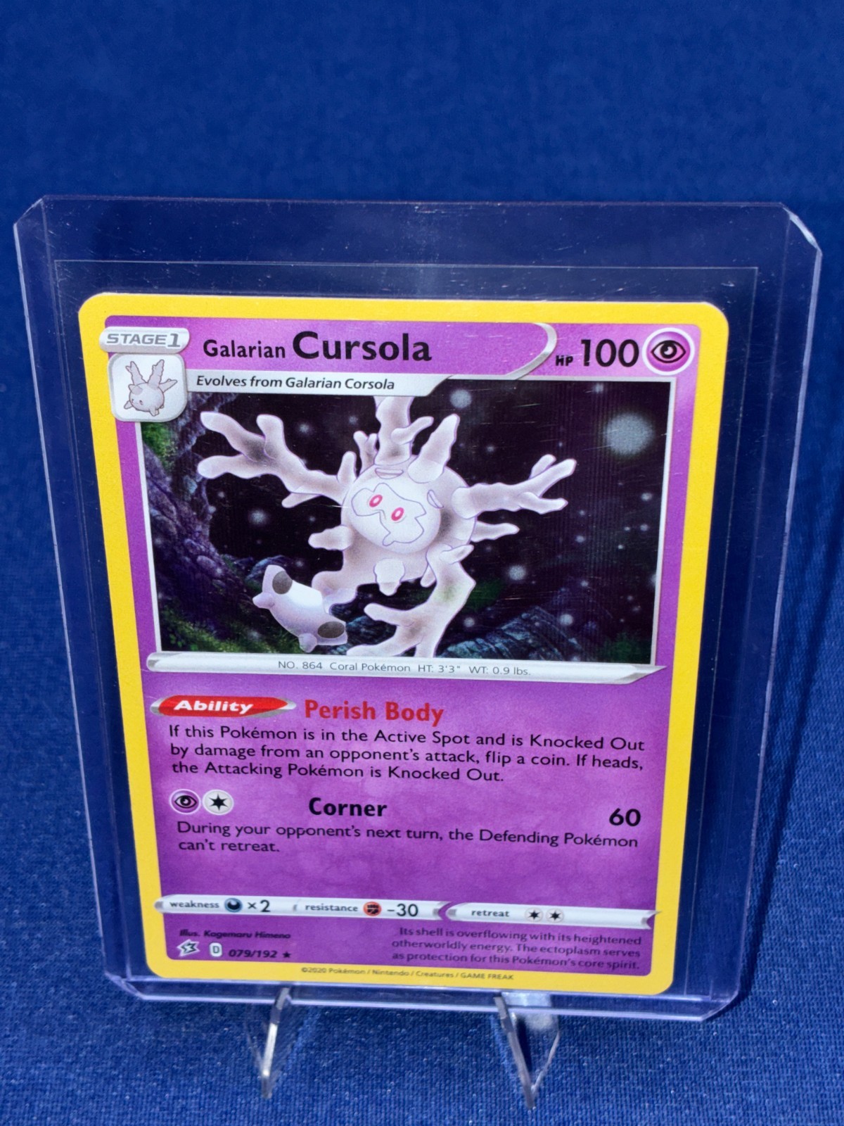 Galarian Cursola 079/192 Rare – Pokémon TCG Rebel Clash Sword & Shield NM – Peri