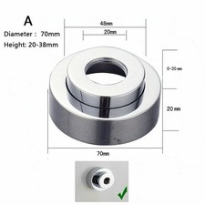 1/2BSP Chrome Pipe Collar 60/70mm Angle Valve Decorative Cover Adjustable Height