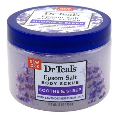 (2 PACK) Dr Teals Body Scrub Soothe & Sleep W/Lavender 16 Ounce Jar