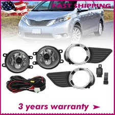 Fog Driving Light Lamp w/Cover Fit For 2011-2015-2017 Toyota Sienna LH+RH Side