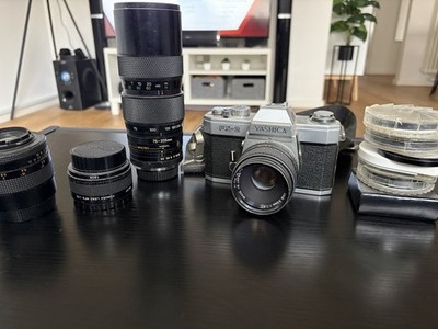 YASHICA FX-2 Analog Spiegelreflex Kamera mit Zubehör