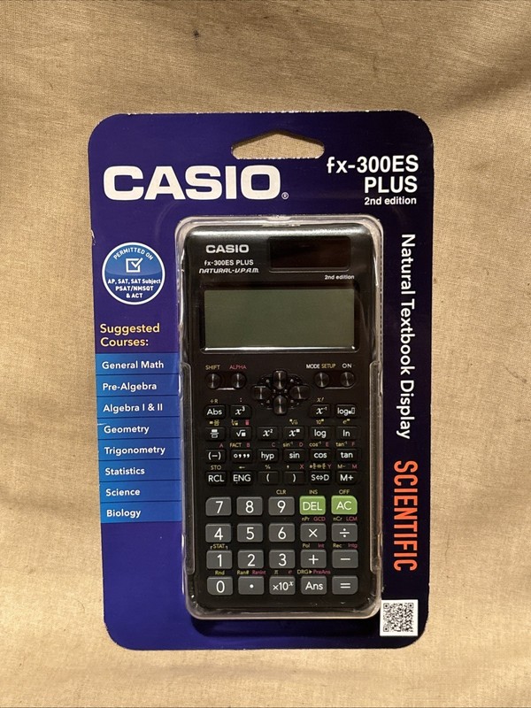 Casio FX-300ES Plus 2nd Edition Scientific Calculator New In Package AP,SAT,PSAT