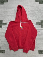 Polo Ralph Lauren Hoodie Womens Medium Red Cotton Rainbow Fleece