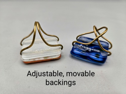 Vintage 1980er Higgins Glaskunst Ring 9 Stück signiert & authentifiziert - Bild 4 von 6