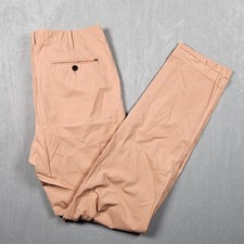 Billy Reid Chino Pant Mens 34x33 Orange/Pink Khaki Pima Cotton Office Casual