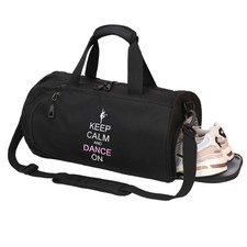KEEP CALM DANCE ON Girls Ballet Sports Gym Duffel Bag Travel Carry On 16.5 inch