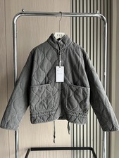 ZW Quilted Cotton Jacket Women Vintage High Collar Large Pocket Rayon Coat 2026