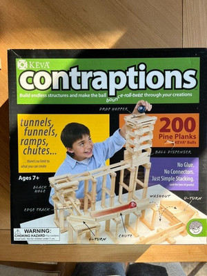 MindWare KEVA Contraptions 200 Pc Wooden Plank STEM Building Set Ages 7+