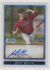 2009 Bowman Draft Prospects Chrome X-Fractor 6/225 Mike Minor #BDPP87 Auto 4l3