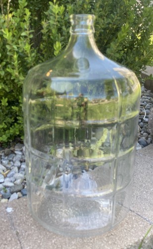 Vtg 5 Gallon Thick Glass Jug Carboy Fermenter/Home Brew Bottle 20"x12" Italy.