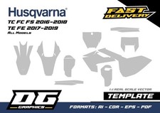 HUSQVARNA TC FC FS (2016-2018) - TE FE (2017-2019) - Vector Template 1:1