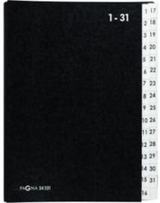 Pagna Pultordner Vorordner Sortiermappe Wiedervorlagemappe 1-31 schwarz 24321-04