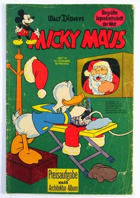 Micky Maus 1966 Heft 50 vom 10 Dezember 1966 Walt Disney Original Ehapa Verlag