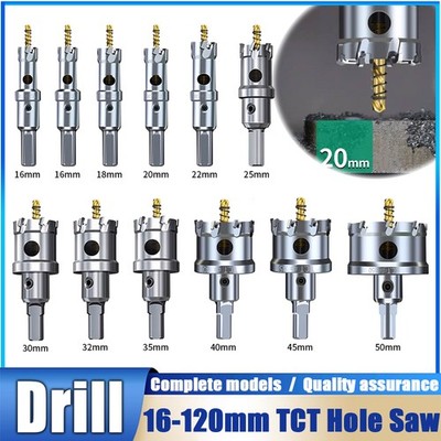 16mm-120mm High Grade TCT Hole Saw Profesional Drill Steel Iron Tungsten Carbide