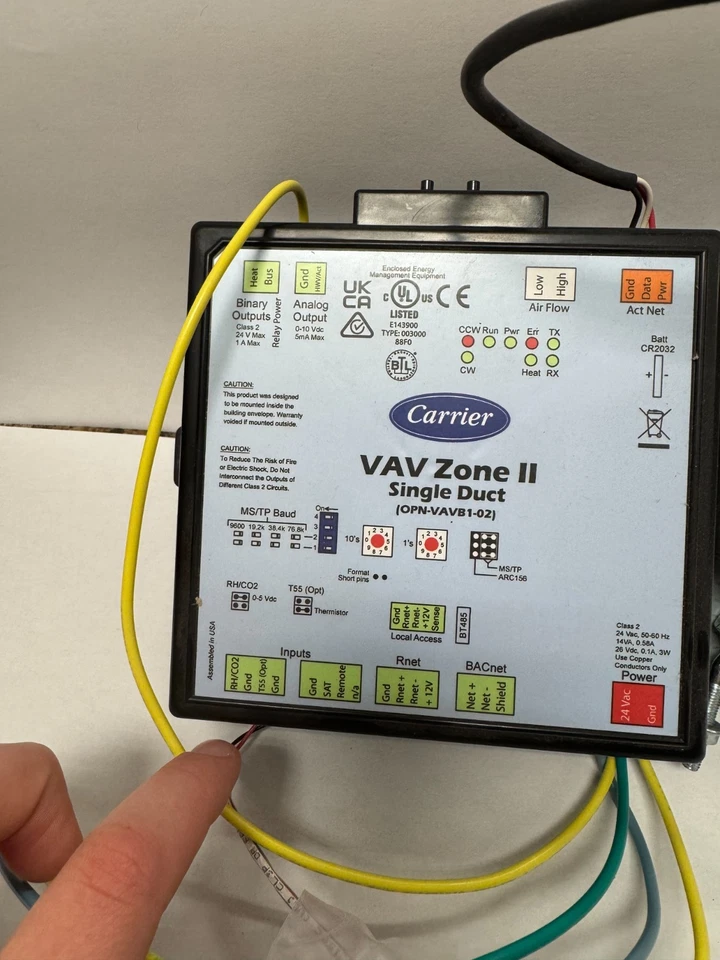 Carrier VAV Zona II OPN-VAVB1-02 con transformador 10029301 50VA Foto 3 de 4