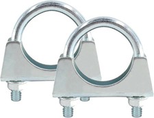 2PCS 1-1/8 Inch Muffler Exhaust, Iron Exhaust Clamps, Saddle Type U-bolt ClampsS