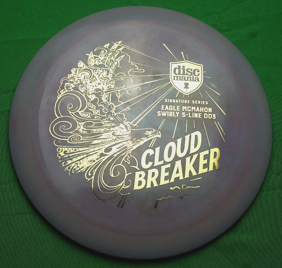 Discmania Eagle McMahon Swirly DD3 Cloud Breaker Nuevo Prototipo Púrpura y Dorado Foto 4 de 4