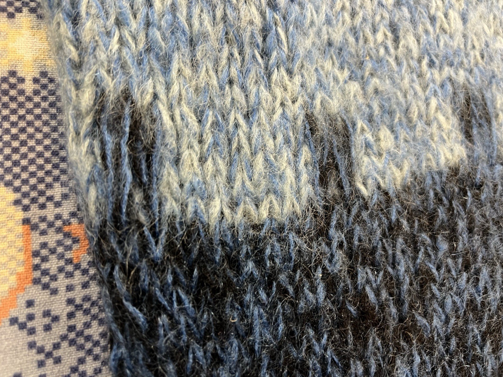 Vintage Bobbie Brooks Blue Mohair & Wool Blend Knit Sweater Italy Womens SMALL thumbnail 7