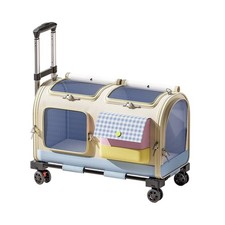 Katzen-Trolley mit Rollen geräumig faltbare Transporttasche stabil für Reisen