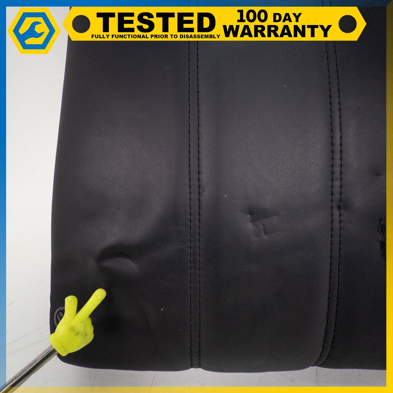 03-13 BENTLEY CONTINENTAL GT FRONT RIGHT SIDE SEAT UPPER BACK CUSHION BLACK OEM