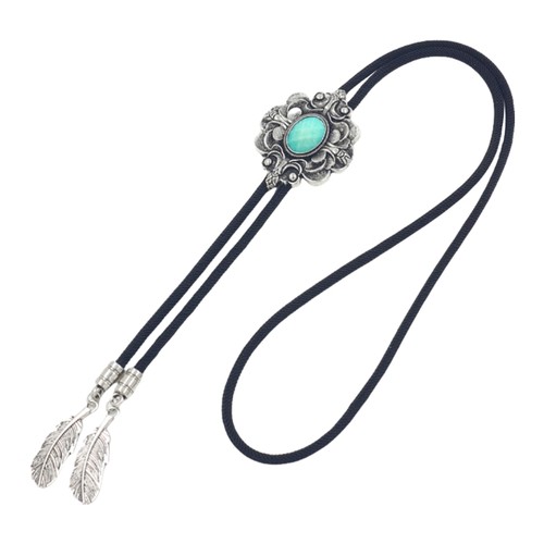 Punk Braided Shoestring Necktie Bolo Tie Western Cowboy Necklace Accessory - Picture 7 of 12