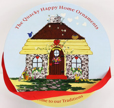 Quacker Factory Glass Happy Home Ornaments Christmas 24 Count