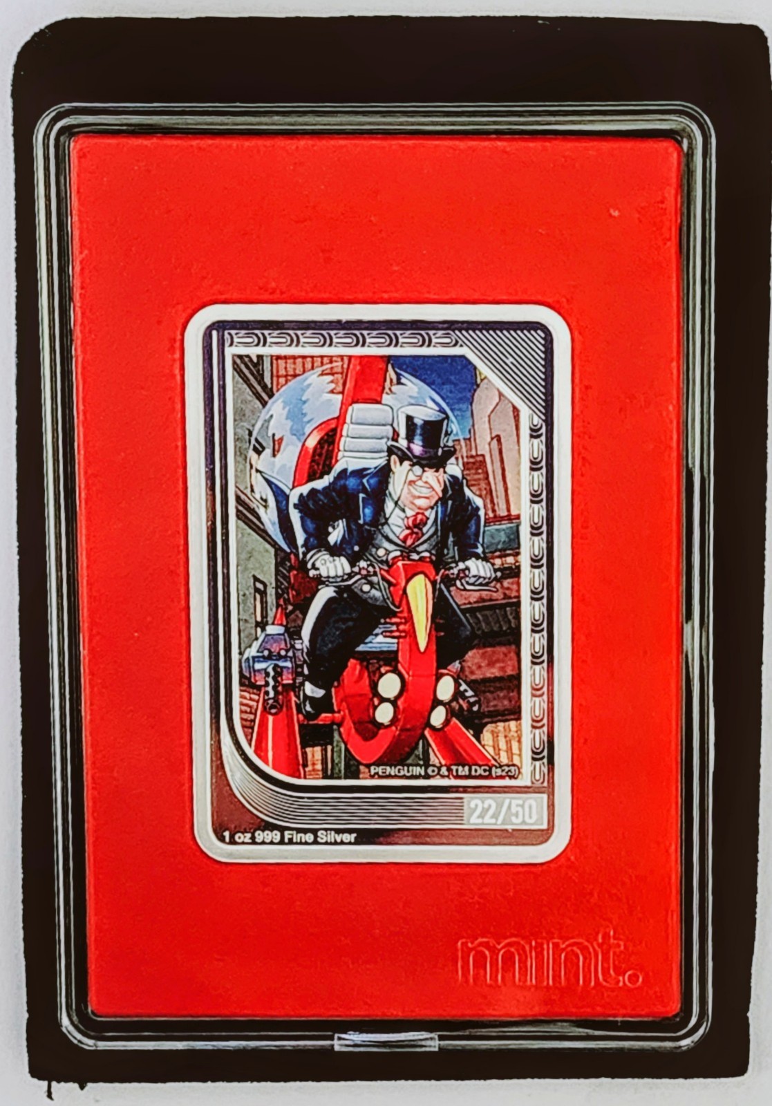 2023 - PENGUIN - #22/50- DC COMICS Mint TRADING Card 1 OZ  Silver Coin $2 NIUE 