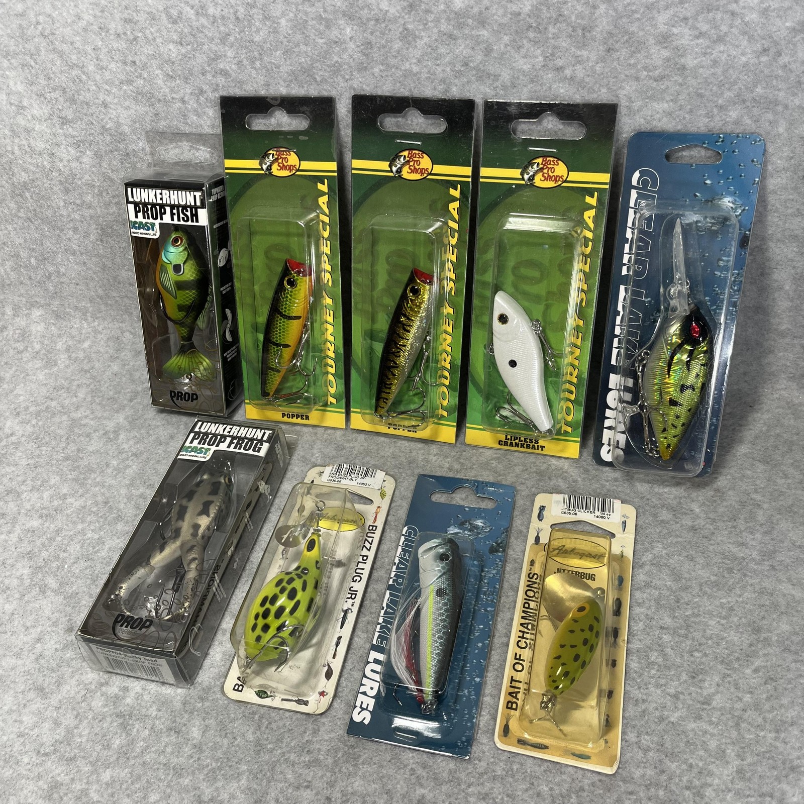 Lunkerhunt Bass Pro Arbogast Clear Lake Topwater Lures Lot 9pc Freshwater Mix - Image 10