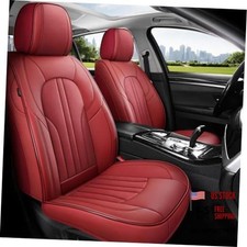 Red Waterproof Car Seat Covers - Front Front Pair - Waterproof
