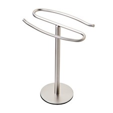 Brushed Nickel Hand Towel Holder Stand,13 Inch Free-Standing Towel Rack, SUS3...