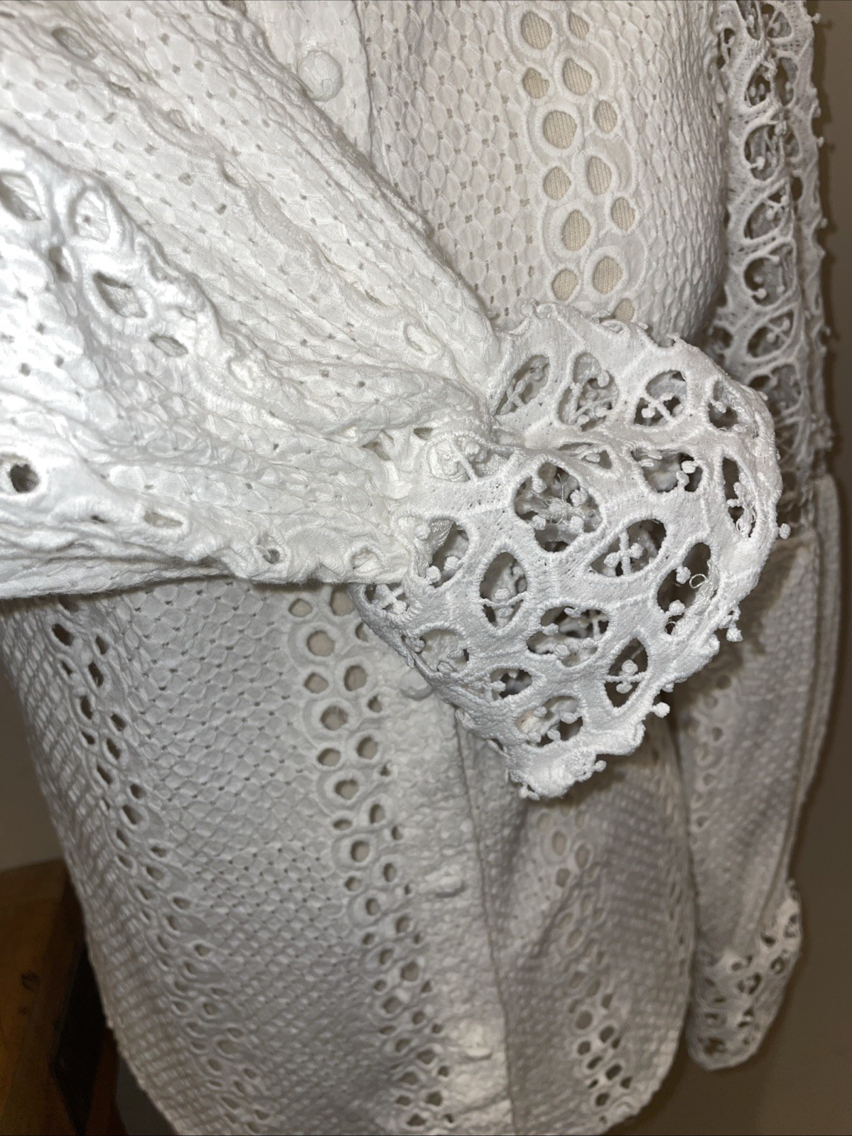Holland Cooper Broderie Lace Shirt White Blouse UK 8 RRP £149