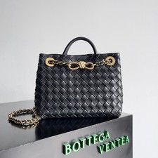 Bottega Veneta Small Andiamo Chain bag iconic gold tone sliding knot hardware