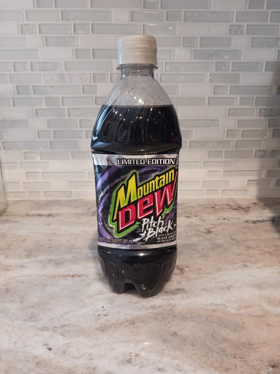 2003 Mountain Dew Pitch Black 20 oz Rare Unopened, Original