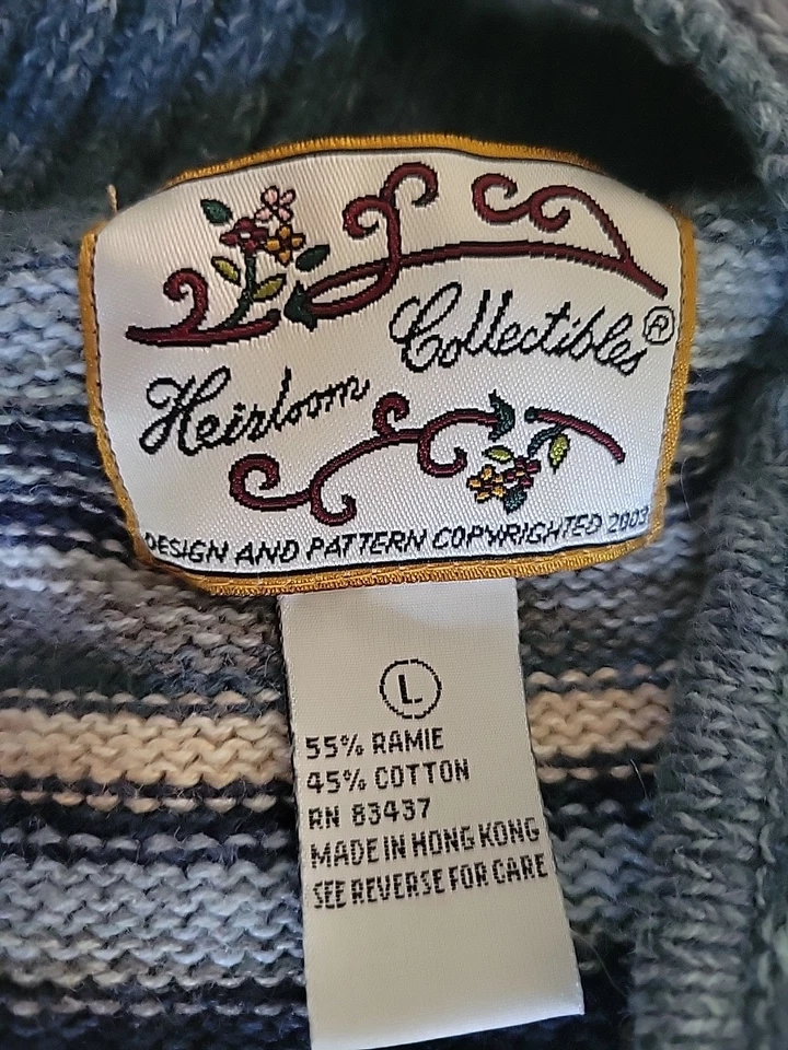 SUÉTER CÁRDIGAN CREMALLERA COLECCIONABLES RELIQUIA TALLA L RAYAS Y PATRÓN LG Foto 4 de 4