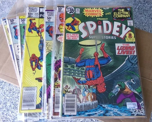 LOT OF 10 VINTAGE AMAZING SPIDERMAN SUPERMAN  MARVEL COMICS  SEE PICTURES