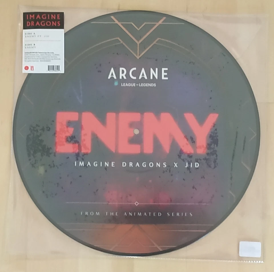 Picture disc IMAGINE DRAGONS ENEMY  Maxi 45t vinyl  12" ARCANE league of legends - Image 3 of 4