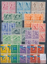 ML06979 Somalia 1958 olympic games blocks of 4 MNH