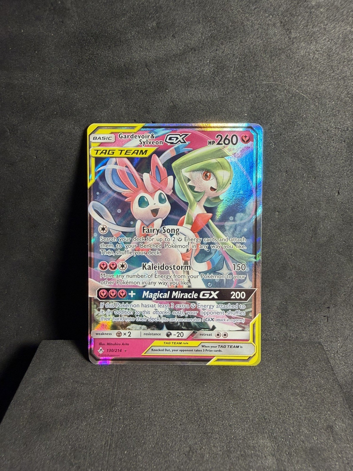 Pokemon TCG Gardevoir & Sylveon GX 130/214 Sm-Unbroken Bonds Holo