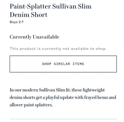 polo Ralph Lauren Big Boys Paint-Splatter Sullivan Slim Denim Shorts 18 SOLD OUT - Picture 5 of 18
