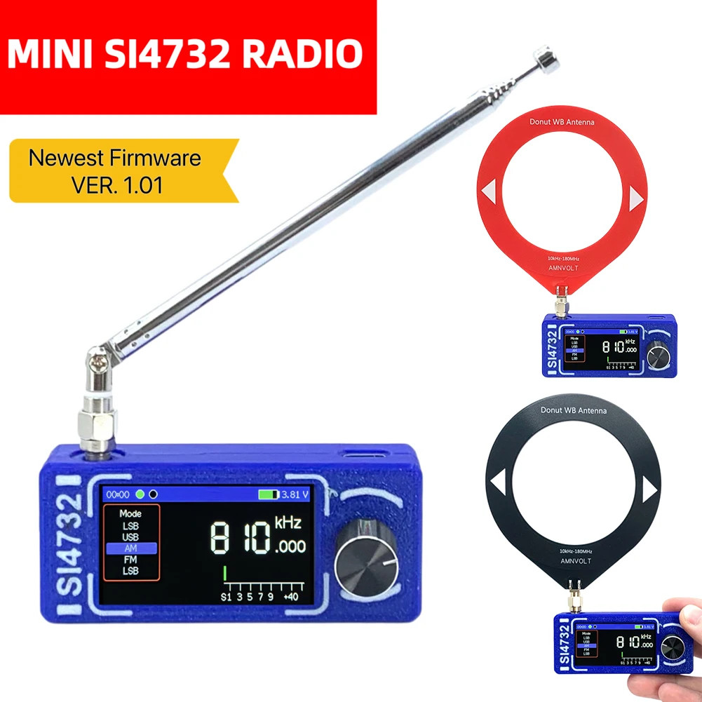 Upgraded Version AMNVOLT ATS MINI PRO SI4732 0.5-108mhz Full Band