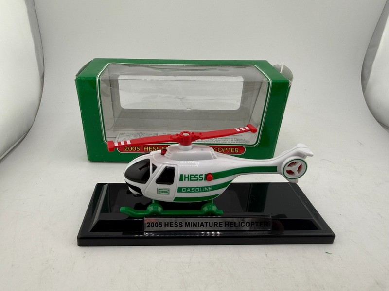 2005 Hess Miniature Helicopter with Display Stand and Original Box - 8th Edition
