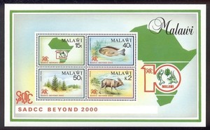 Malawi - 1990 MNH souvenir sheet of 4 - SADCC 10th anniv. - 573a c.v. 16.00