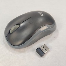 Logitech Logi Wireless Mouse M185 910-002225 w/ Dongle Black/Gray - TESTED