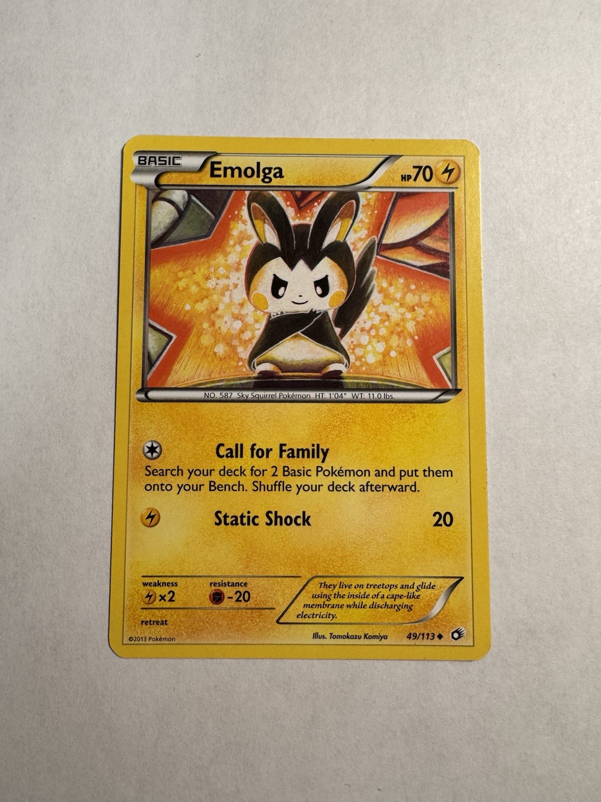 Emolga 49/113 BW Legendary Treasures Pokemon TCG Card LP