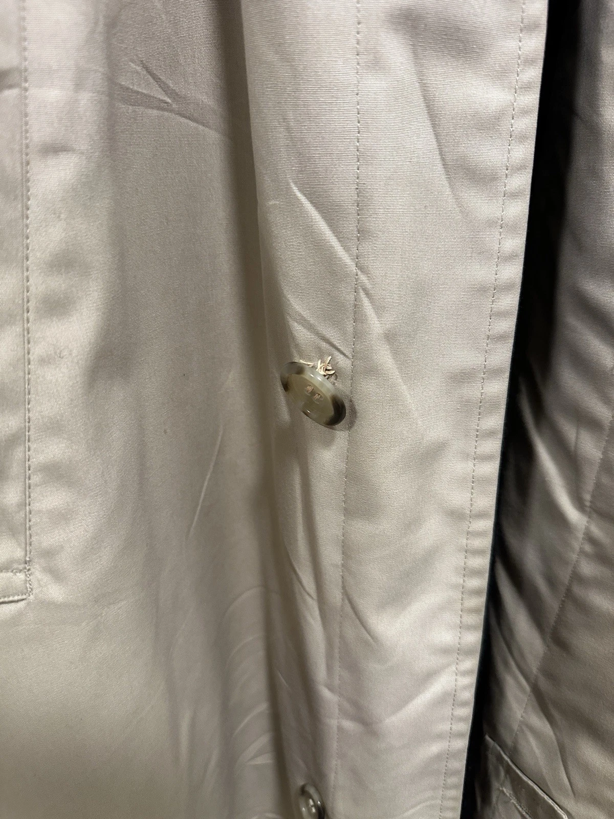 Vintage Jos A Bank Mens 42L Tan Trench Coat Raincoat w/ Pure Alpaca Zip-In Liner image 10
