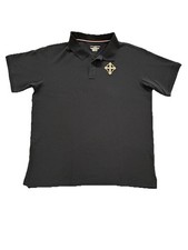 Tommy Hilfiger Polo Shirt Mens XL Black Embroidered Cross Logo Short Sleeve