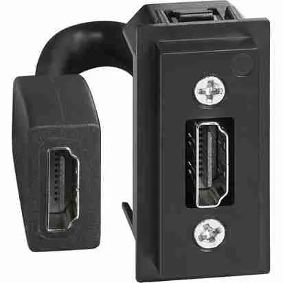 Connettore HDMI 2.0 BTicino Living Now K4284P | Preconnesso 1 Modulo