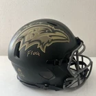 Kyle Hamilton Signed Full-Size Authentic STS Ravens Helmet Inscribed “Flock”