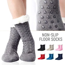 Women Floor Socks Sleep Carpet Fleece Winter Warm Thickened Plush Stockings Cozy