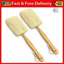 2 Pack Natural Exfoliating Loofah Luffa Loofa Bath Brush On A Stick Shower Spong